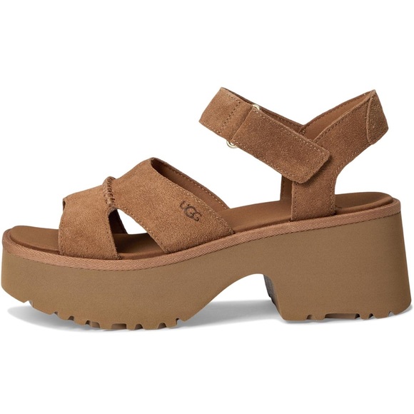 Ugg New Heights Ankle Strap Women's Size 7 Shoes Chestnut Comfort Sandals - Picture 4 of 5